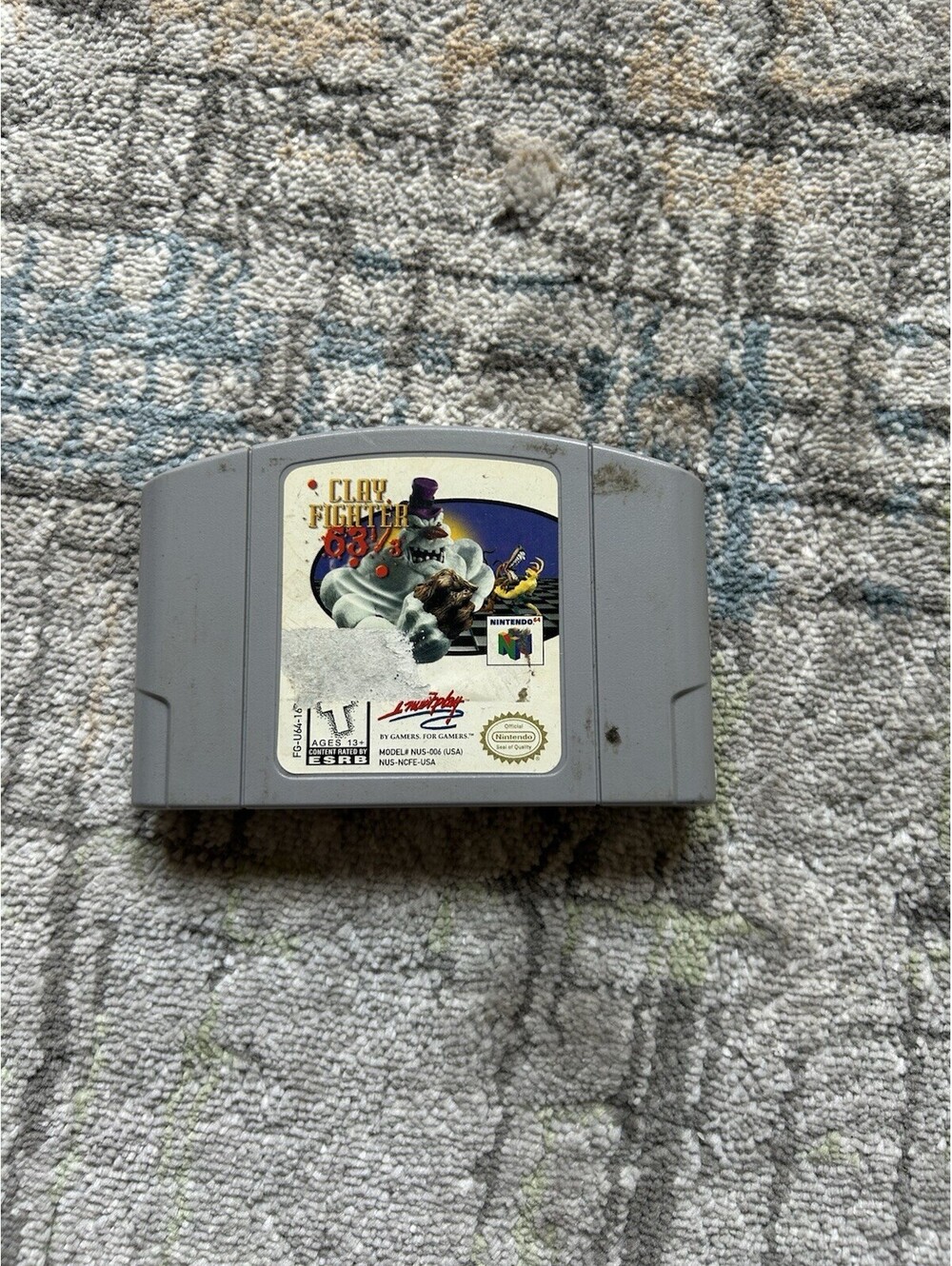 1997 Clay Fighter 63 Nintendo 64 N64 Video Game Cartridge Only OEM Tested Cart